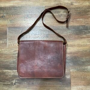 Rugged Brown Leather Work & Travel Bag